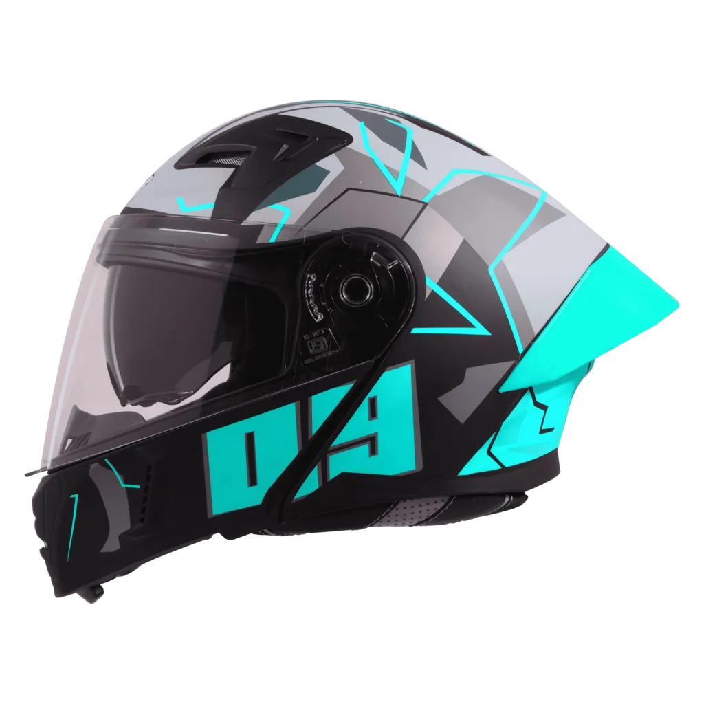 STEELBIRD SBA-20 ISS 09 MATT BLACK/JAZZ BLUE C/V 600 MM