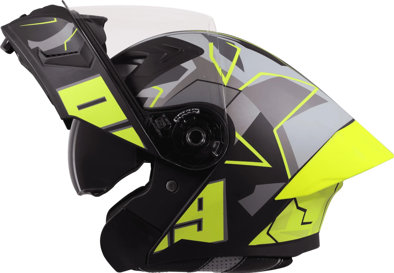 STEELBIRD SBA-20 ISS 09 MATT BLACK/NEON C/V 580MM