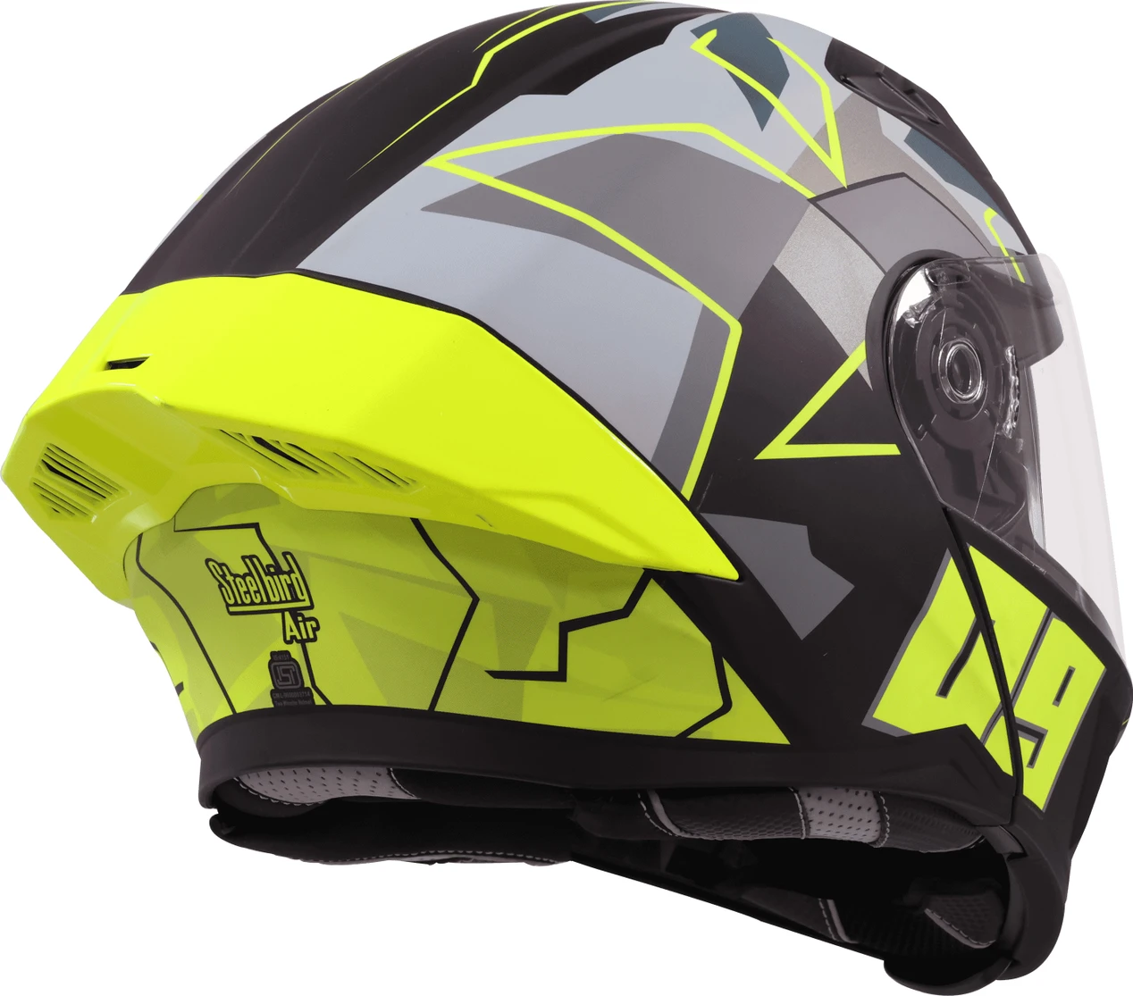 STEELBIRD SBA-20 ISS 09 MATT BLACK/NEON C/V 580MM