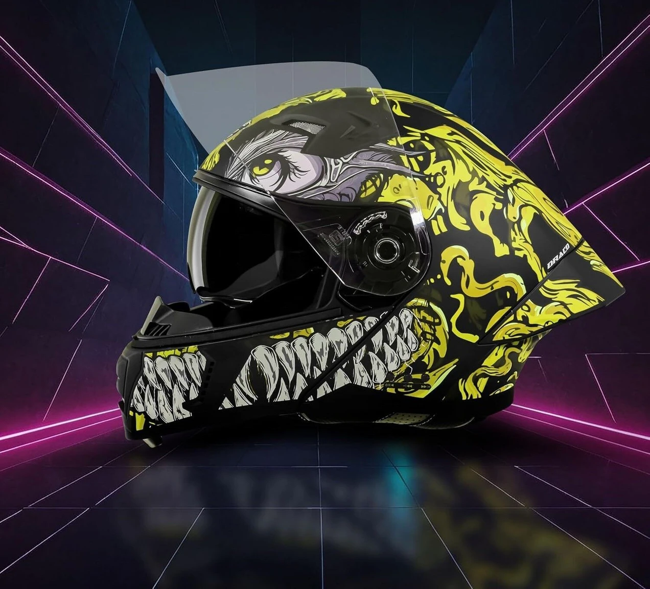 STEELBIRD SBA-20 ISS DRACO GLOSSY BLACK/NEON C/V 580 MM STEELBIRD SBA-20 ISS DRACO GLOSSY BLACK/NEON C/V 580 MM