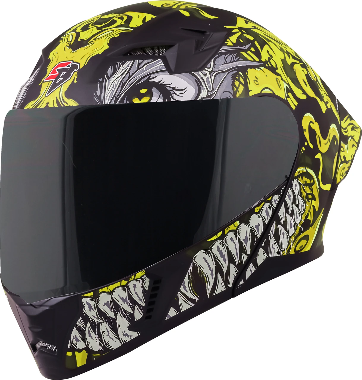 STEELBIRD SBA-20 ISS DRACO GLOSSY BLACK/NEON C/V 600 MM WITH EXTRA SMOKE VISOR STEELBIRD SBA-20 ISS DRACO GLOSSY BLACK/NEON C/V 600 MM WITH EXTRA SMOKE VISOR