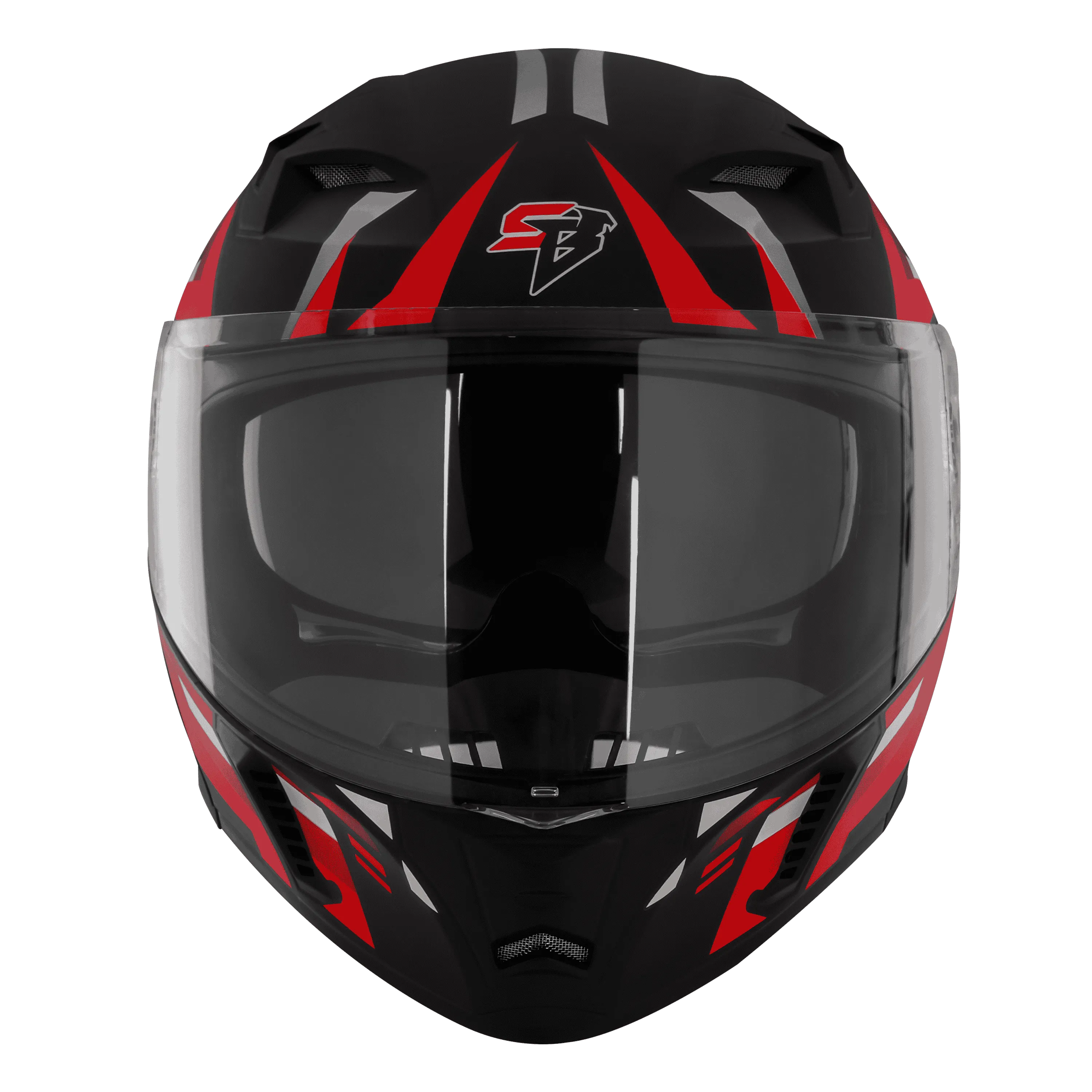 STEELBIRD SBA-20 ISS SHIELD X GLOSSY BLACK/RED C/V 600 MM