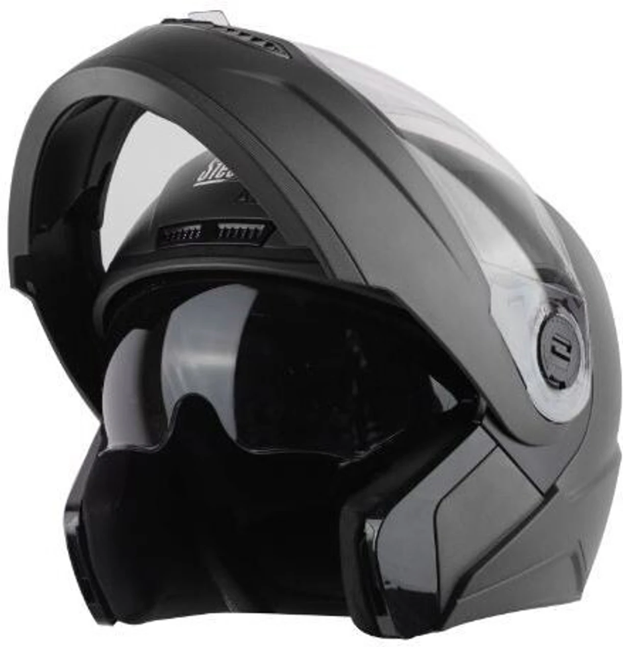 STEELBIRD SBA-7 ISS DASHING BLACK C/V WITH INNER SMOKE SUNSHIELD (XL) STEELBIRD SBA-7 ISS DASHING BLACK C/V WITH INNER SMOKE SUNSHIELD (XL)
