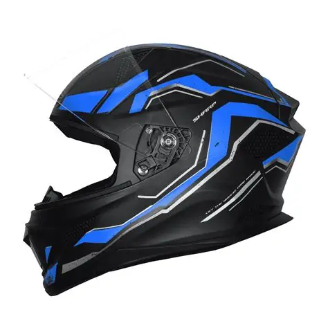 STEELBIRD SBH-25 SHARP ISS SPIRIT GLOSSY BLACK/BLUE C/V 600 MM