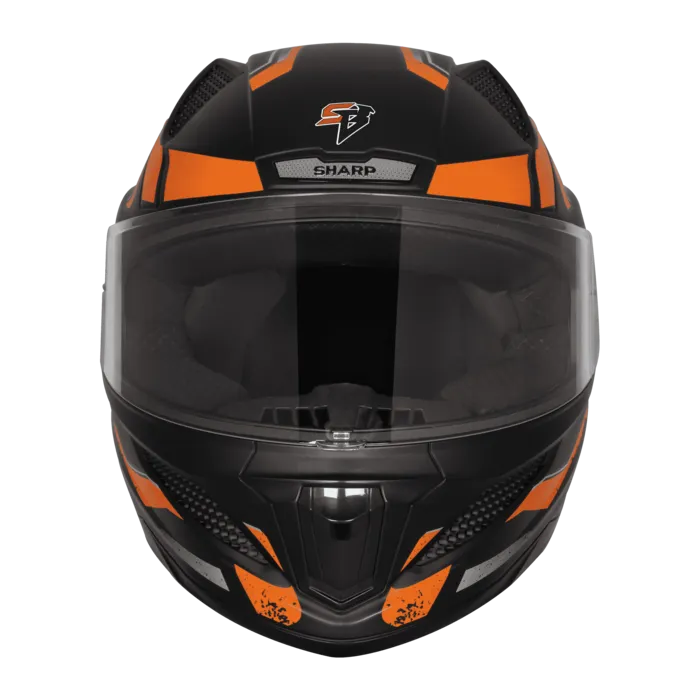 STEELBIRD SBH-25 SHARP ISS SPIRIT GLOSSY BLACK/ORANGE C/V 600MM STEELBIRD SBH-25 SHARP ISS SPIRIT GLOSSY BLACK/ORANGE C/V 600MM