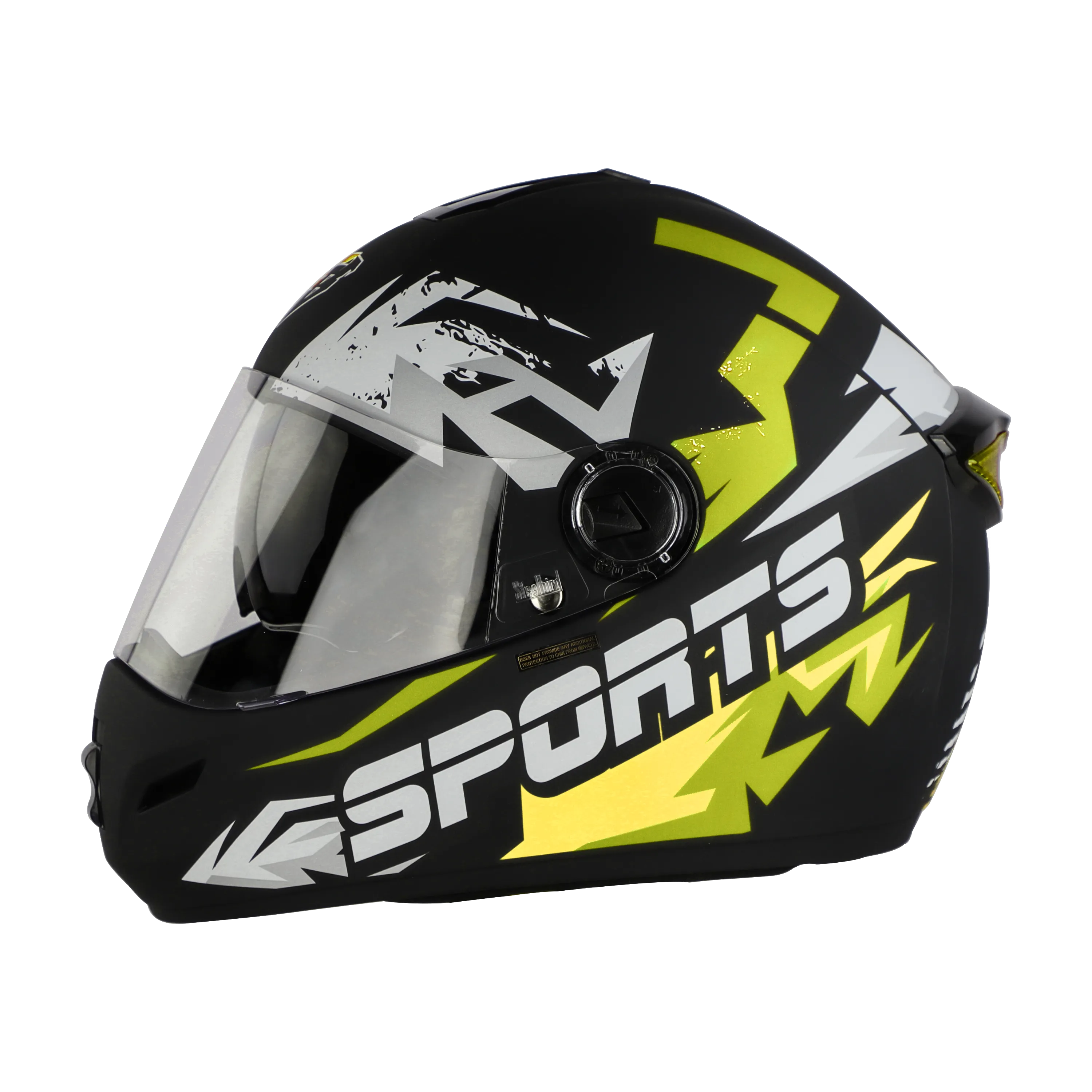STEELBIRD SBH-34 ROX ISS R SPORTS MATT BLACK/NEON C/V 600 MM (L)