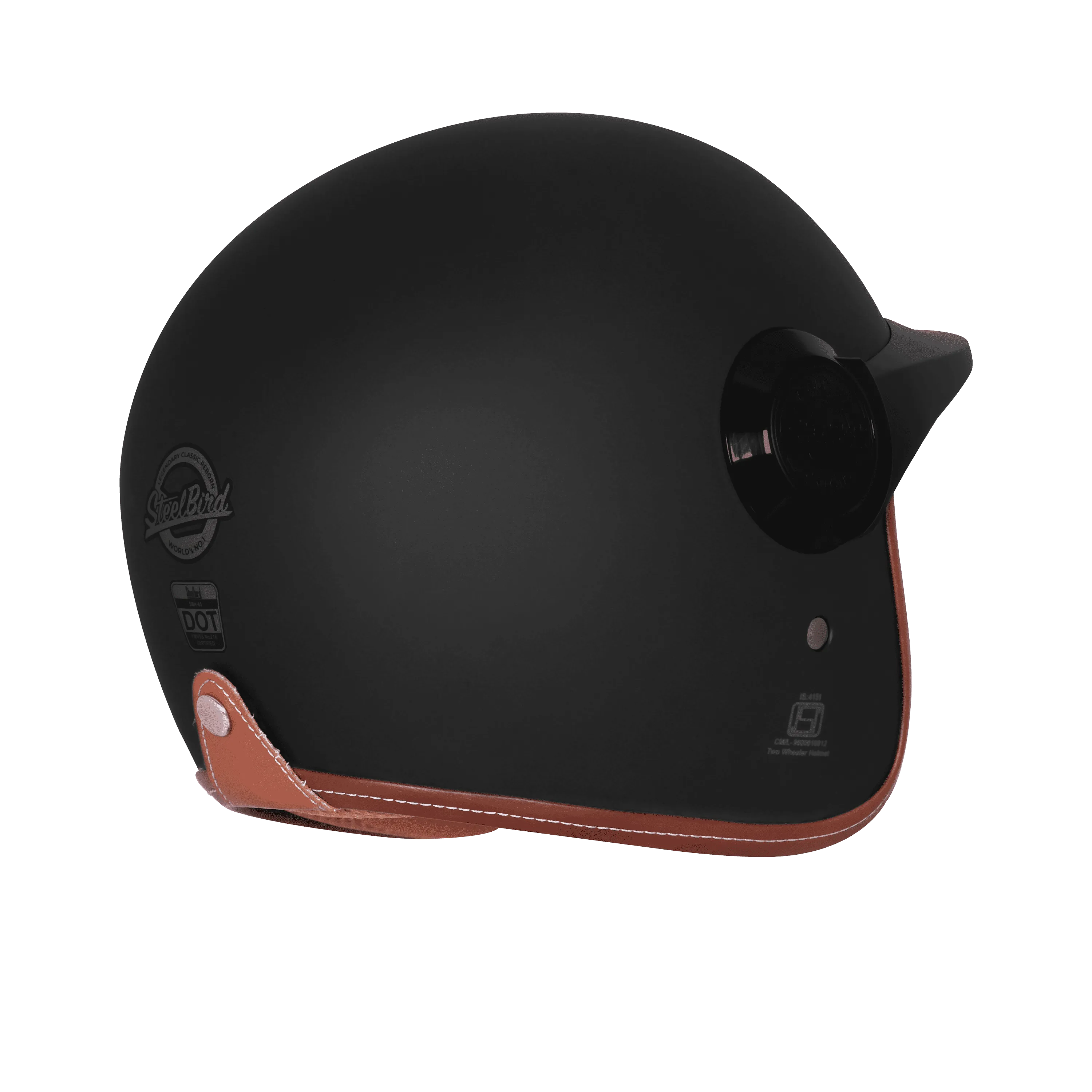 STEELBIRD SBH-65 VINTAGE DOT 3.0 MATT BLACK C/V 580 MM WITH EXTRA BLACK PEAK WITH BIEGE INTERIOR STEELBIRD SBH-65 VINTAGE DOT 3.0 MATT BLACK C/V 580 MM WITH EXTRA BLACK PEAK WITH BIEGE INTERIOR
