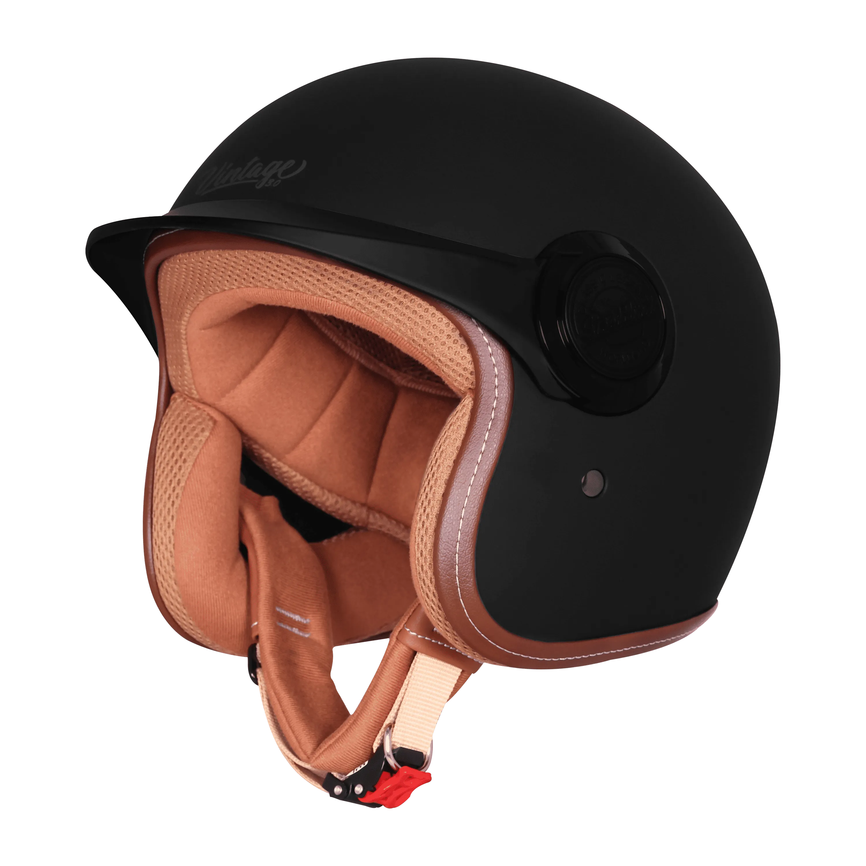 STEELBIRD SBH-65 VINTAGE DOT 3.0 MATT BLACK C/V 580 MM WITH EXTRA BLACK PEAK WITH BIEGE INTERIOR STEELBIRD SBH-65 VINTAGE DOT 3.0 MATT BLACK C/V 580 MM WITH EXTRA BLACK PEAK WITH BIEGE INTERIOR