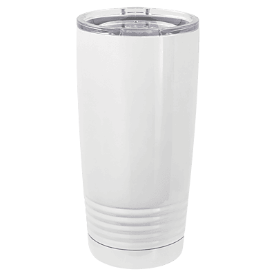 Full Color 20 oz. Polar Camel Ringneck Tumbler with Lid-White