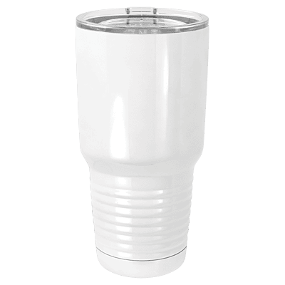 Full Color 30 oz. Polar Camel Ringneck Tumbler with Lid-White