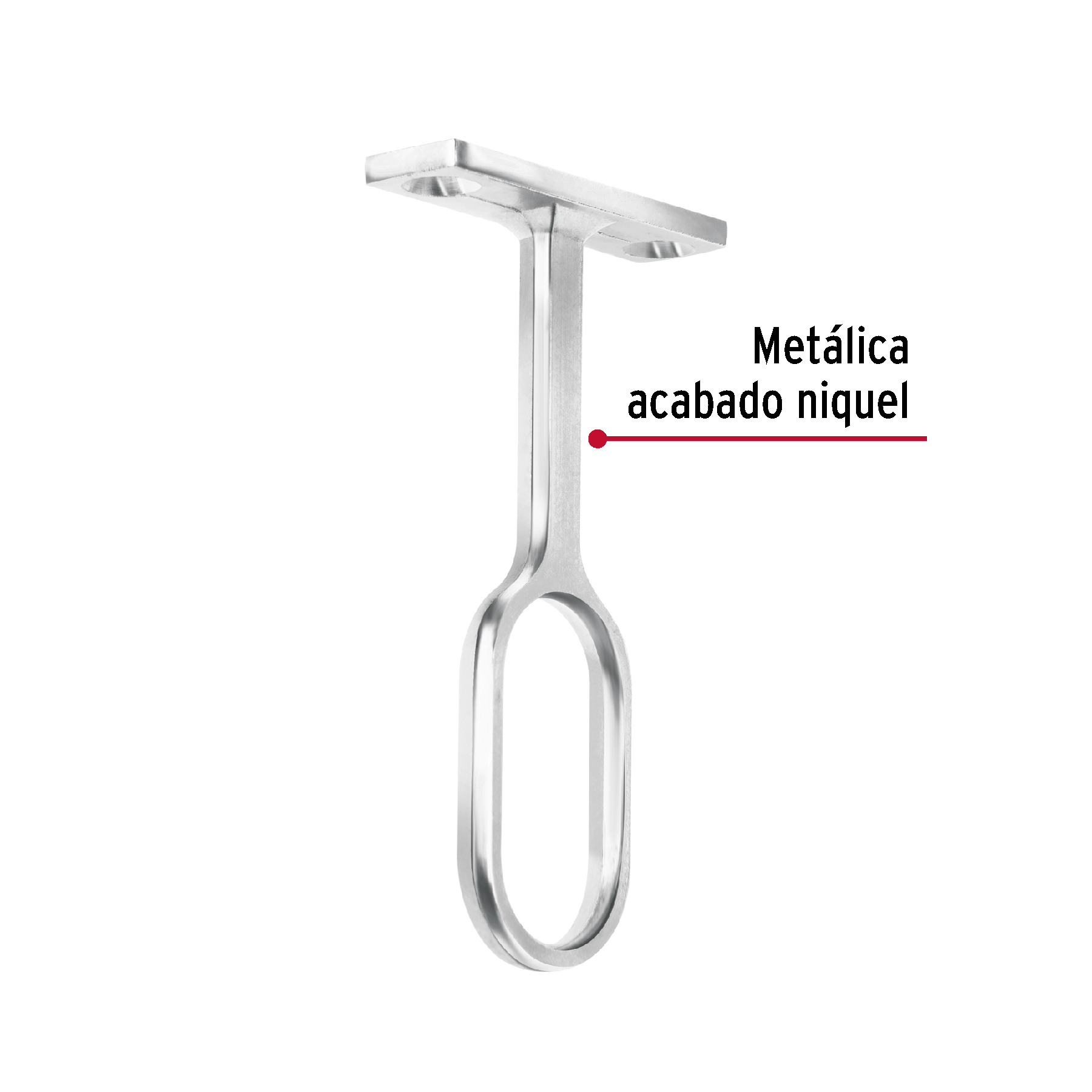 Soporte central para tubo ovalado de clóset, HERMEX - 48979 - STO-5 - Caja con 10 Pieza – Master 100
