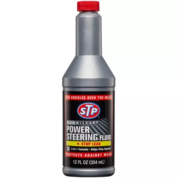 STP HIGH MILEAGE POWER STEERING FLUID + STOP LEAK STP HIGH MILEAGE POWER STEERING FLUID + STOP LEAK