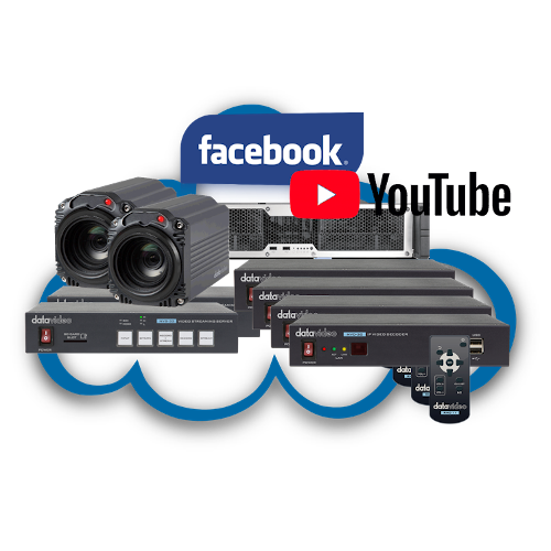 DATAVIDEO STR-100 -Corporate Streaming Set with cameras, encoders, streaming server and decoders