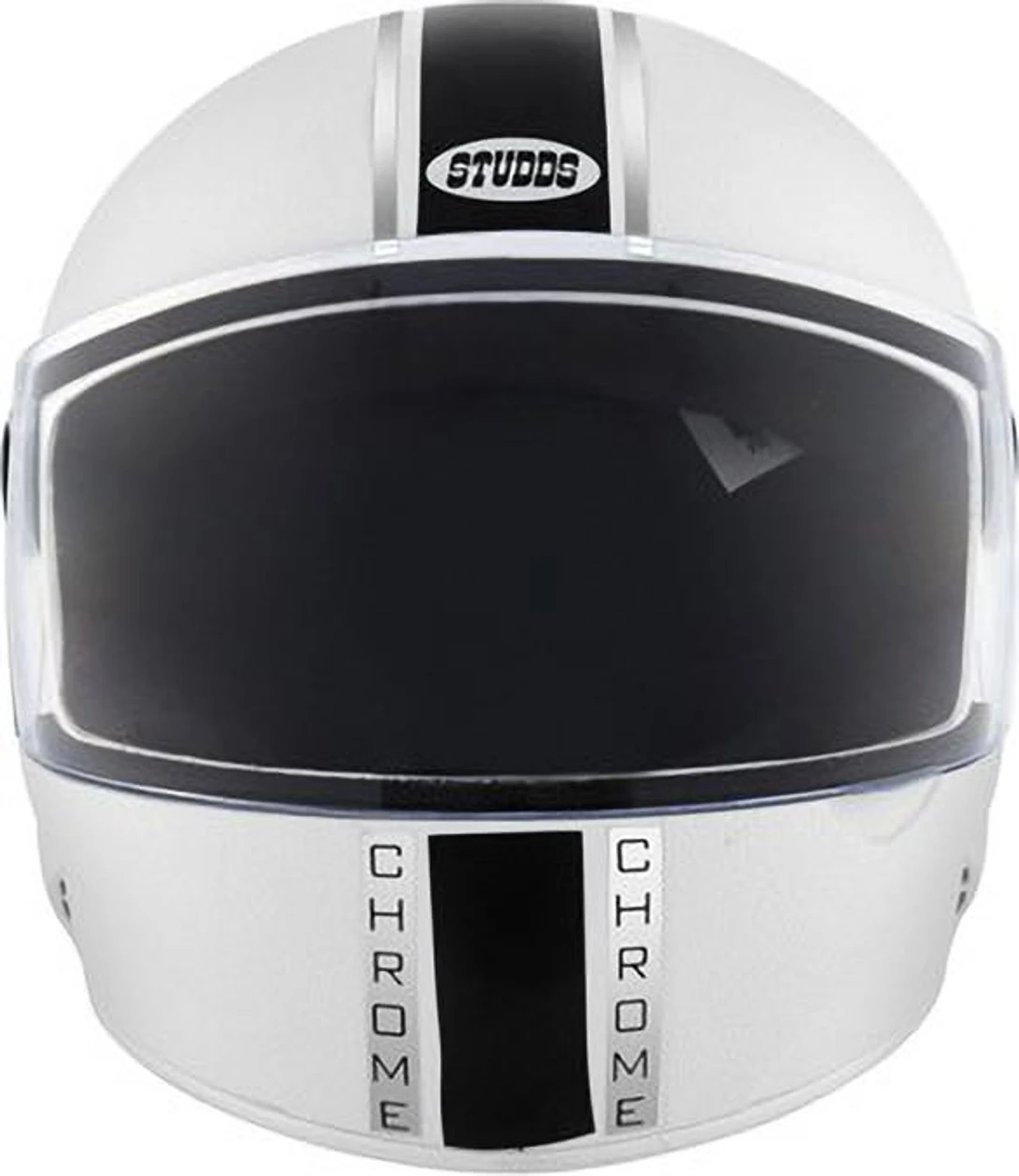STUDDS CHROME ELITE WHITE WITH BLACK STRIP C/V (XL)