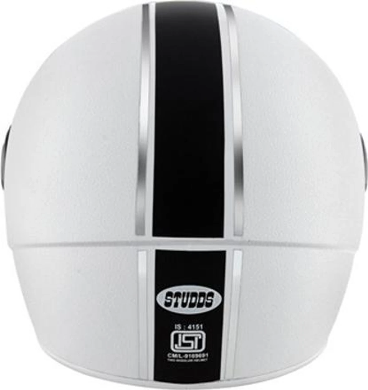 STUDDS CHROME ELITE WHITE WITH BLACK STRIP C/V (XL)