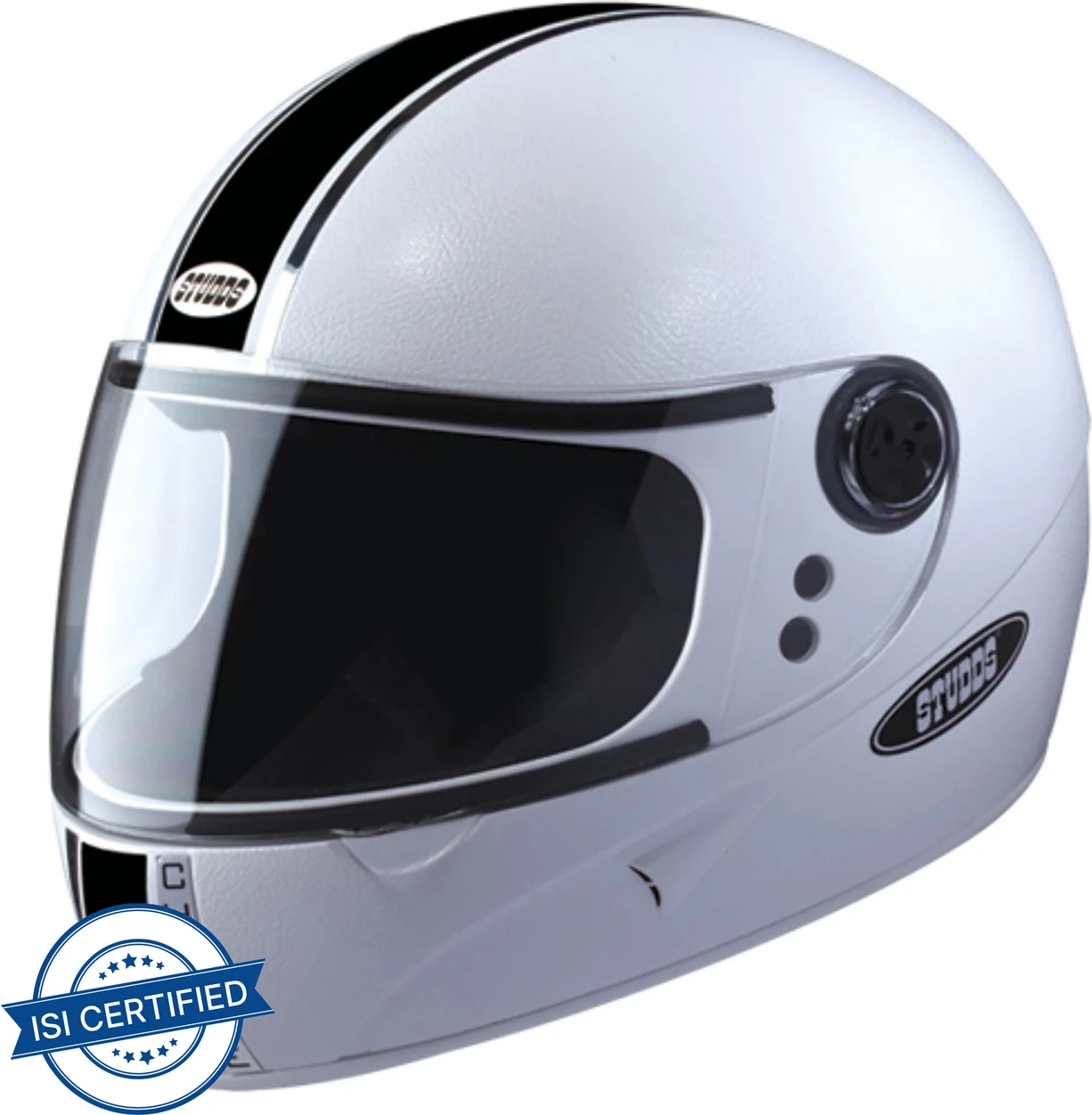 STUDDS CHROME ELITE WHITE WITH BLACK STRIP C/V (XL) STUDDS CHROME ELITE WHITE WITH BLACK STRIP C/V (XL)