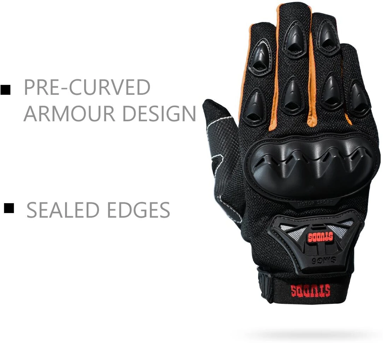 STUDDS GLOVES SMG-6 ORANGE (S) WITH TOUCH STUDDS GLOVES SMG-6 ORANGE (S) WITH TOUCH