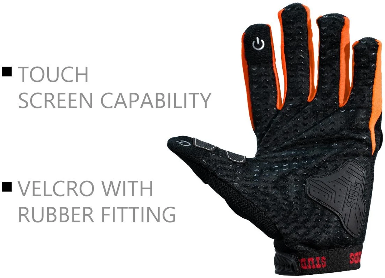 STUDDS GLOVES SMG-6 ORANGE (S) WITH TOUCH STUDDS GLOVES SMG-6 ORANGE (S) WITH TOUCH