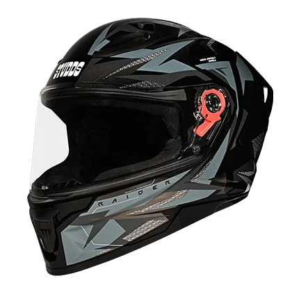 STUDDS RAIDER SUPER WITH SPOILER D1 BLACK N4 GREY T/V (L) STUDDS RAIDER SUPER WITH SPOILER D1 BLACK N4 GREY T/V (L)