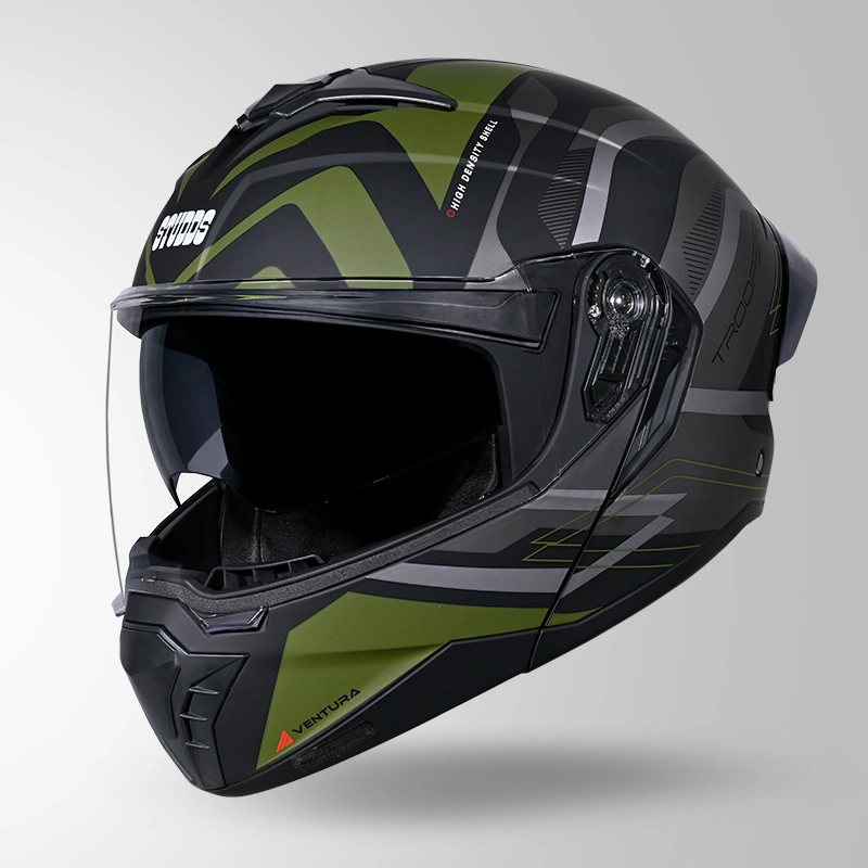STUDDS TROOPER D3 MATT BLACK N3 GREEN M STUDDS TROOPER D3 MATT BLACK N3 GREEN M