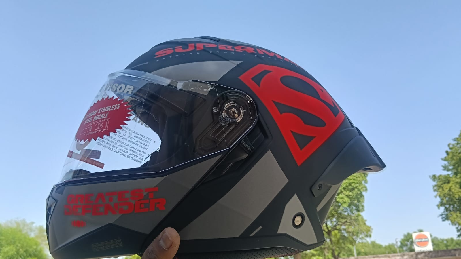 STUDDS TROOPER LEGACY SHIELD MATT BLACK N2 RED C/V XL STUDDS TROOPER LEGACY SHIELD MATT BLACK N2 RED C/V XL