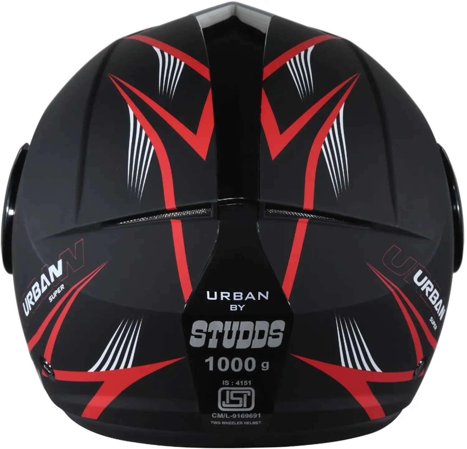 STUDDS URBAN SUPER D1 MATT BLACK N2 RED C/V (XL)