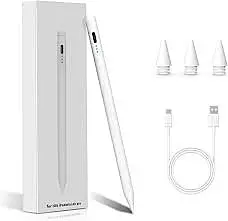 Stylet pour iPad 2018-2024, sensibilité d'inclinaison et rejet de la paume pour iPad (6/7/8/9/10), iPad Air (3/4/5/M2), iPad mini (5/6/7), iPad Pro 11", iPad Pro