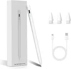 Stylet pour iPad 2018-2024, sensibilité d'inclinaison et rejet de la paume pour iPad (6/7/8/9/10), iPad Air (3/4/5/M2), iPad mini (5/6/7), iPad Pro 11", iPad Pro