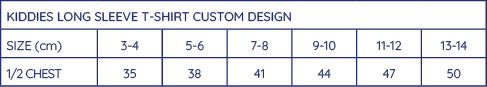 Kiddies Long Sleeve T-Shirt Custom Design