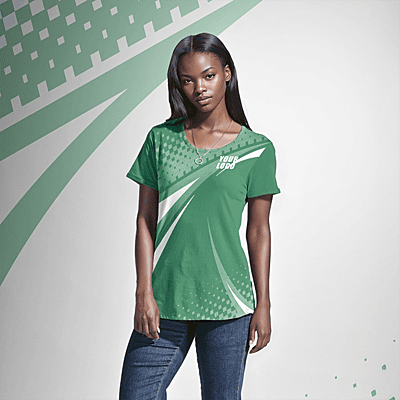 Ladies Crew Neck T-shirt Custom Design