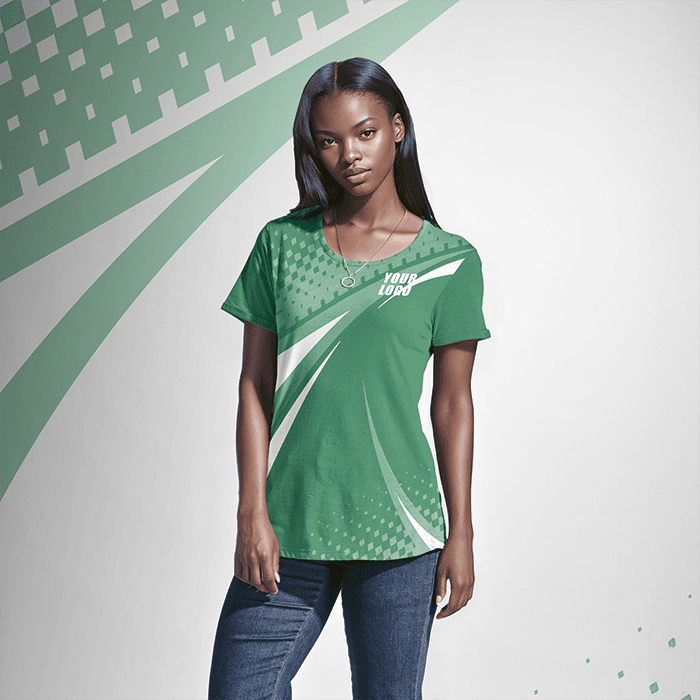 Ladies Crew Neck T-shirt Custom Design