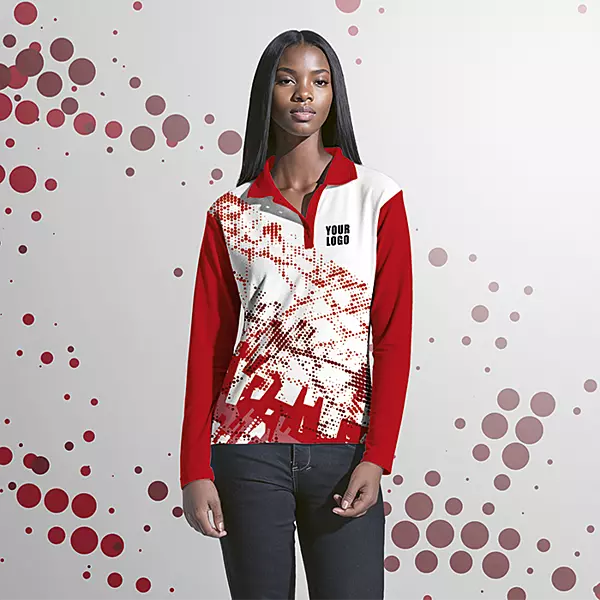 Ladies Long Sleeve Golf Shirt Custom Design