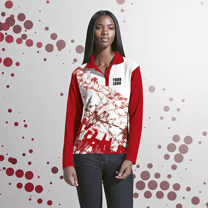 Ladies Long Sleeve Golf Shirt Custom Design