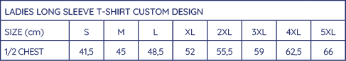 Ladies Long Sleeve T-Shirt Custom Design