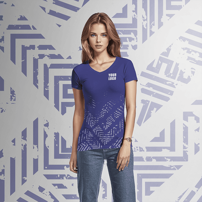 Ladies V-Neck T-shirt Custom Design