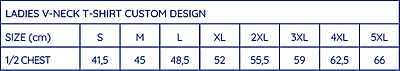 Ladies V-Neck T-shirt Custom Design