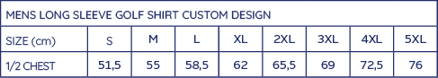 Mens Long Sleeve Golf Shirt Custom Design