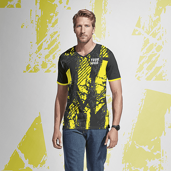 Mens V-Neck T-Shirt Custom Design