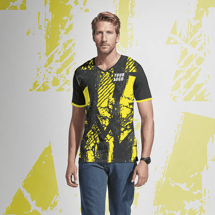 Mens V-Neck T-Shirt Custom Design