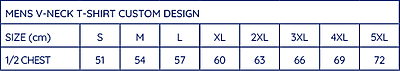 Mens V-Neck T-Shirt Custom Design