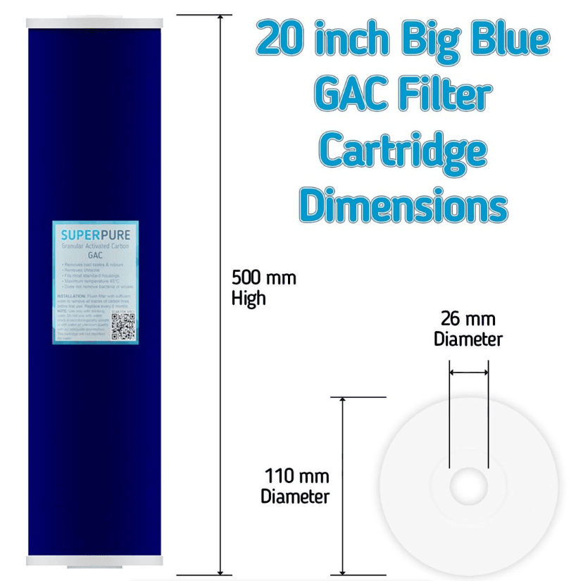 SUPERPURE 3-Stage Whole House Water Filtration System on Stand Plus Complete UV 55W 1'' Port