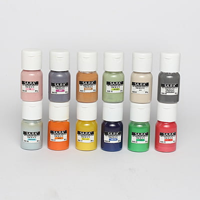 Combo Small 1: Sara Semi Transparent Underglazes - Pack of 12 Colours (30gm) Combo Small 1: Sara Semi Transparent Underglazes - Pack of 12 Colours (30gm)