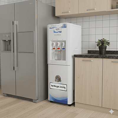 Compact Atlantis water station with RO purification kit for home and commercial hydration. Compact Atlantis water station with RO purification kit for home and commercial hydration.