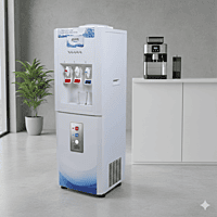 Durable Atlantis super floor standing dispenser with bottom-mounted RO Kit for clean water.