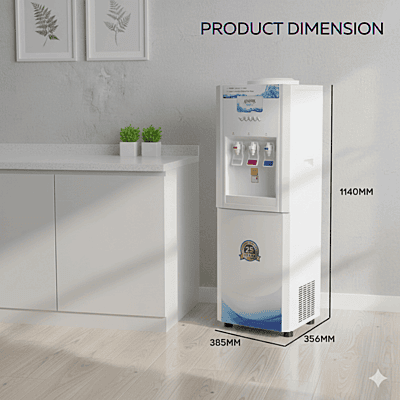 Dimension of Atlantis Super Floor Standing Water Dispenser With RO Kit