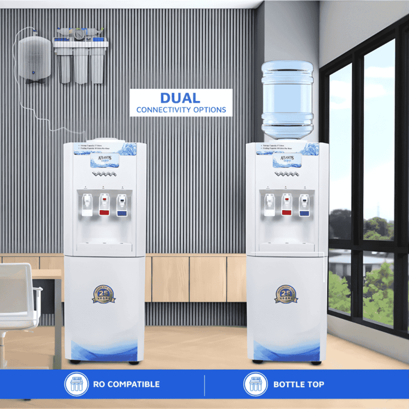 High-capacity Atlantis Super Water Dispenser with RO water treatment system.