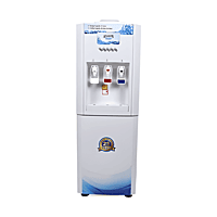 Front view of Atlantis Super Water Dispenser showing hot and cold taps. Front view of Atlantis Super Water Dispenser showing hot and cold taps.