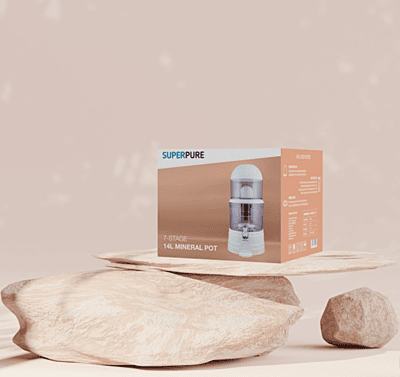 SUPERPURE 14L Water Dispenser with Filters & Mineral Pot SUPERPURE 14L Water Dispenser with Filters & Mineral Pot