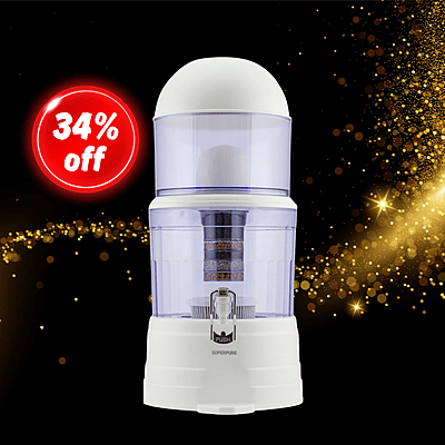 SUPERPURE 14L Water Dispenser with Filters & Mineral Pot