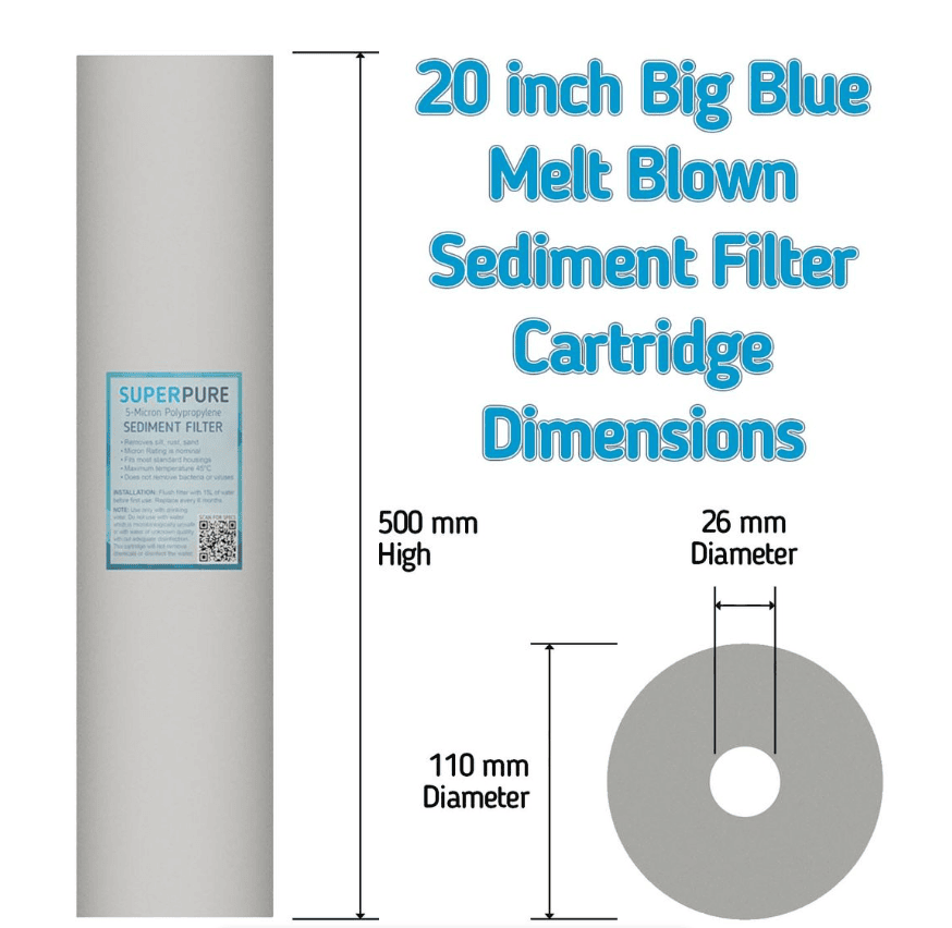 SUPERPURE 3-Stage Whole House Water Filtration System on Stand Plus Complete UV 55W 1'' Port